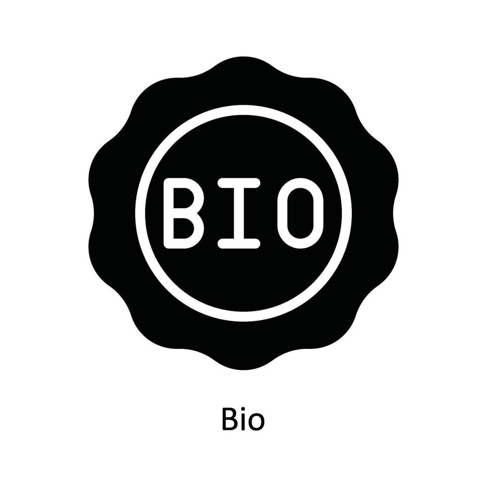 Bio  Vector Solid Icon Design illustration. Nature and ecology Symbol on White background EPS 10 File