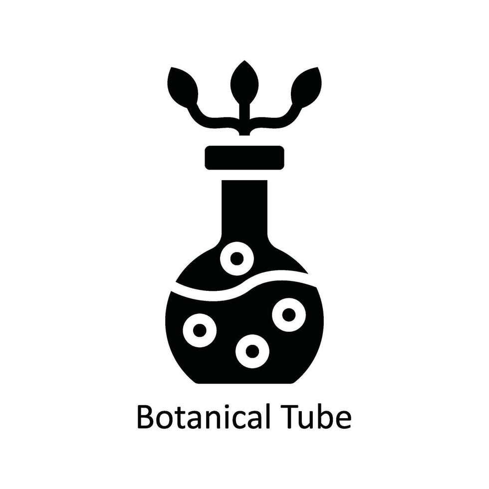 Botanical Tube  Vector Solid Icon Design illustration. Nature and ecology Symbol on White background EPS 10 File
