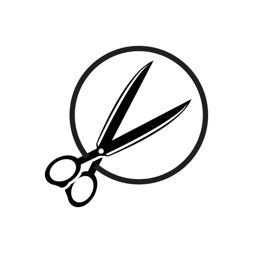 Scissors Logo, Shaver Vector, Simple Barber Shop Design, Icon, Background, Symbol, Template vector
