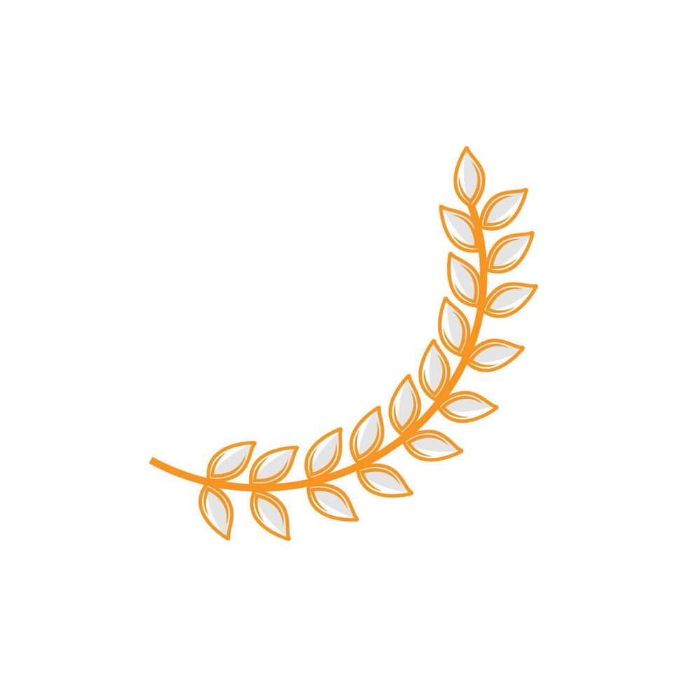 Rice Logo, Farm Wheat Logo Design, Vector Wheat Rice Icon Template Retro Vintage Illustration