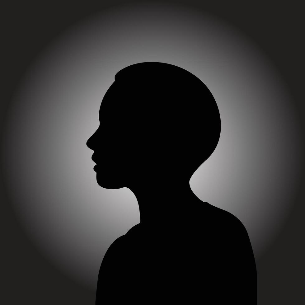 illustration of a child's or person's shadow vector