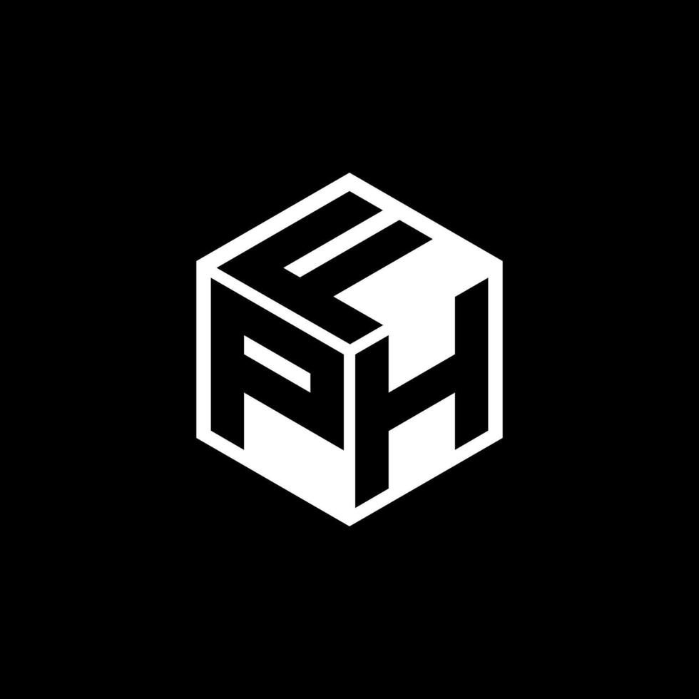 PHF letter logo design in illustration. Vector logo, calligraphy designs for logo, Poster, Invitation, etc.