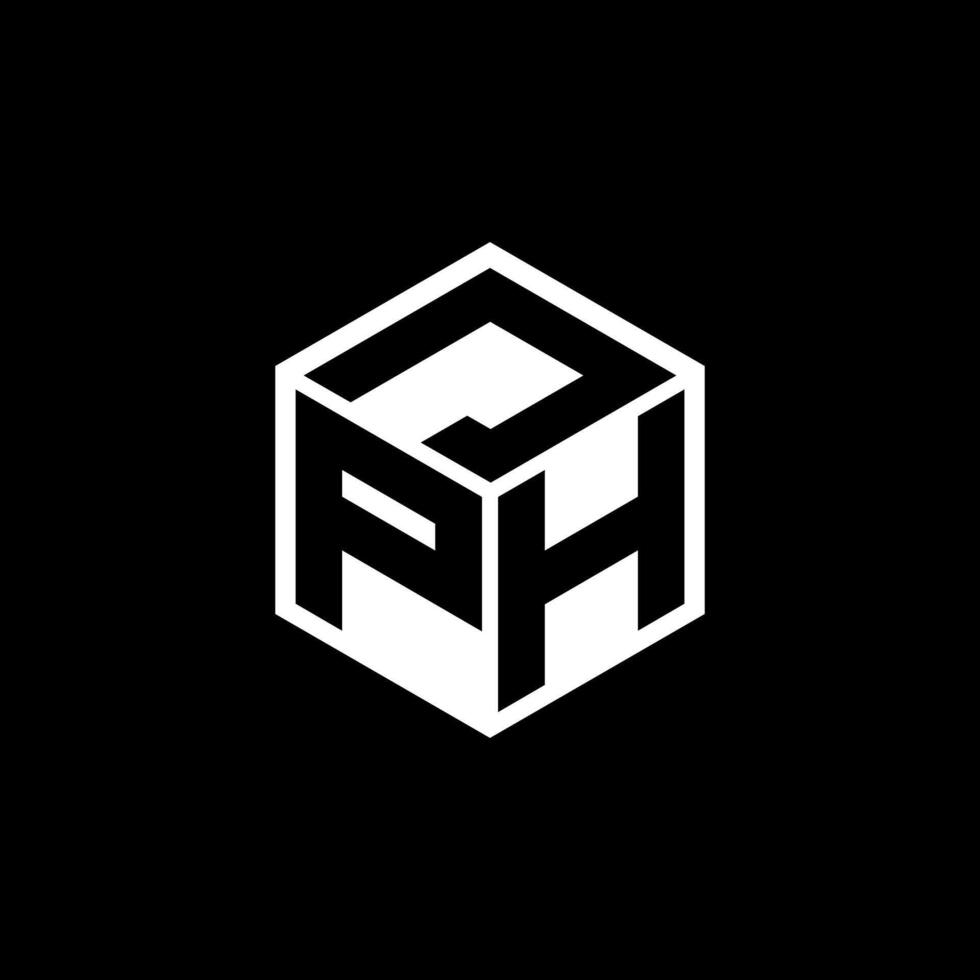 PHJ letter logo design in illustration. Vector logo, calligraphy designs for logo, Poster, Invitation, etc.