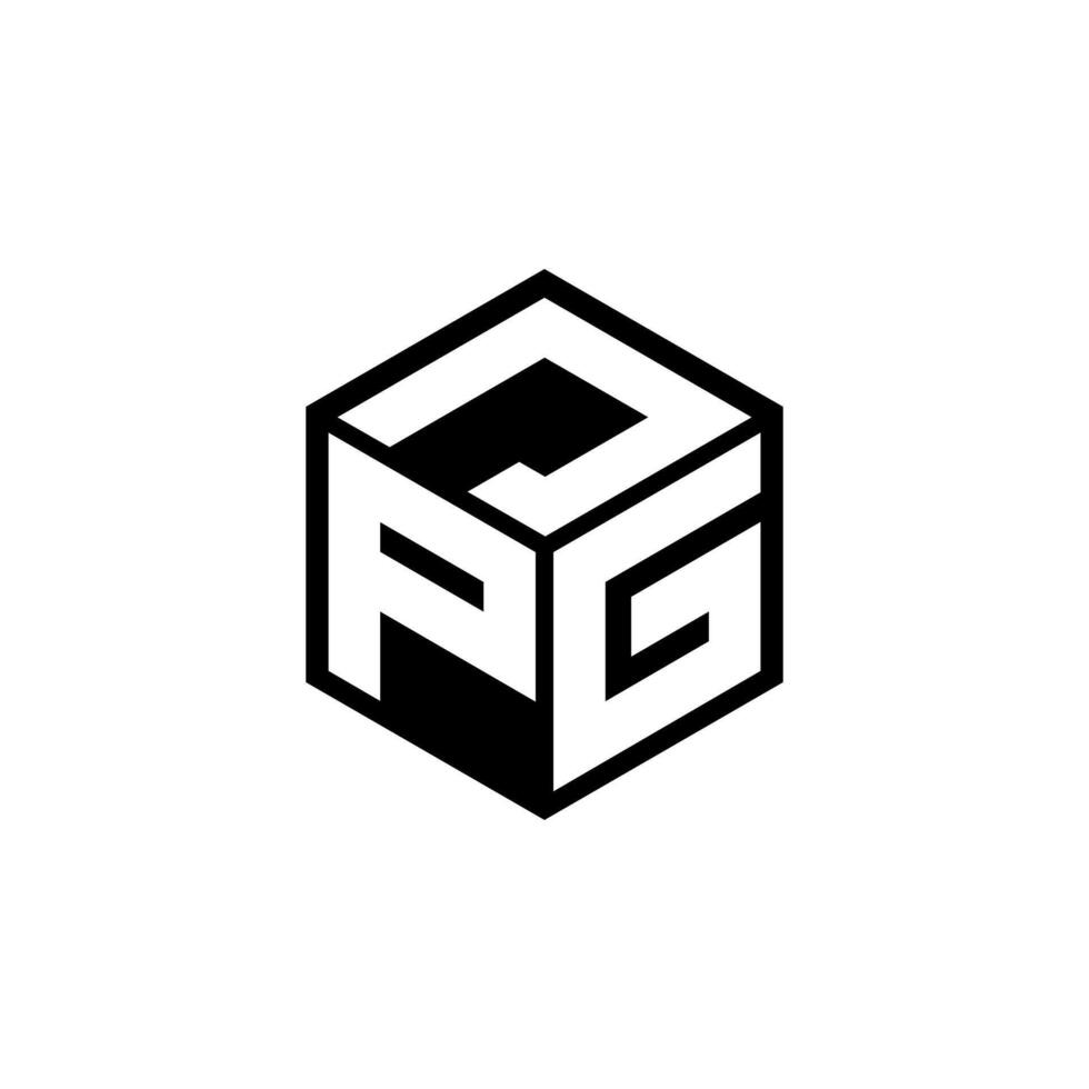 PGJ letter logo design in illustration. Vector logo, calligraphy designs for logo, Poster, Invitation, etc.