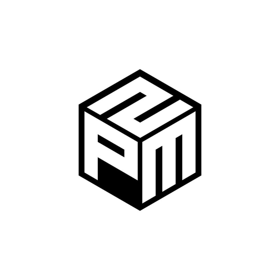 PMZ letter logo design in illustration. Vector logo, calligraphy designs for logo, Poster, Invitation, etc.