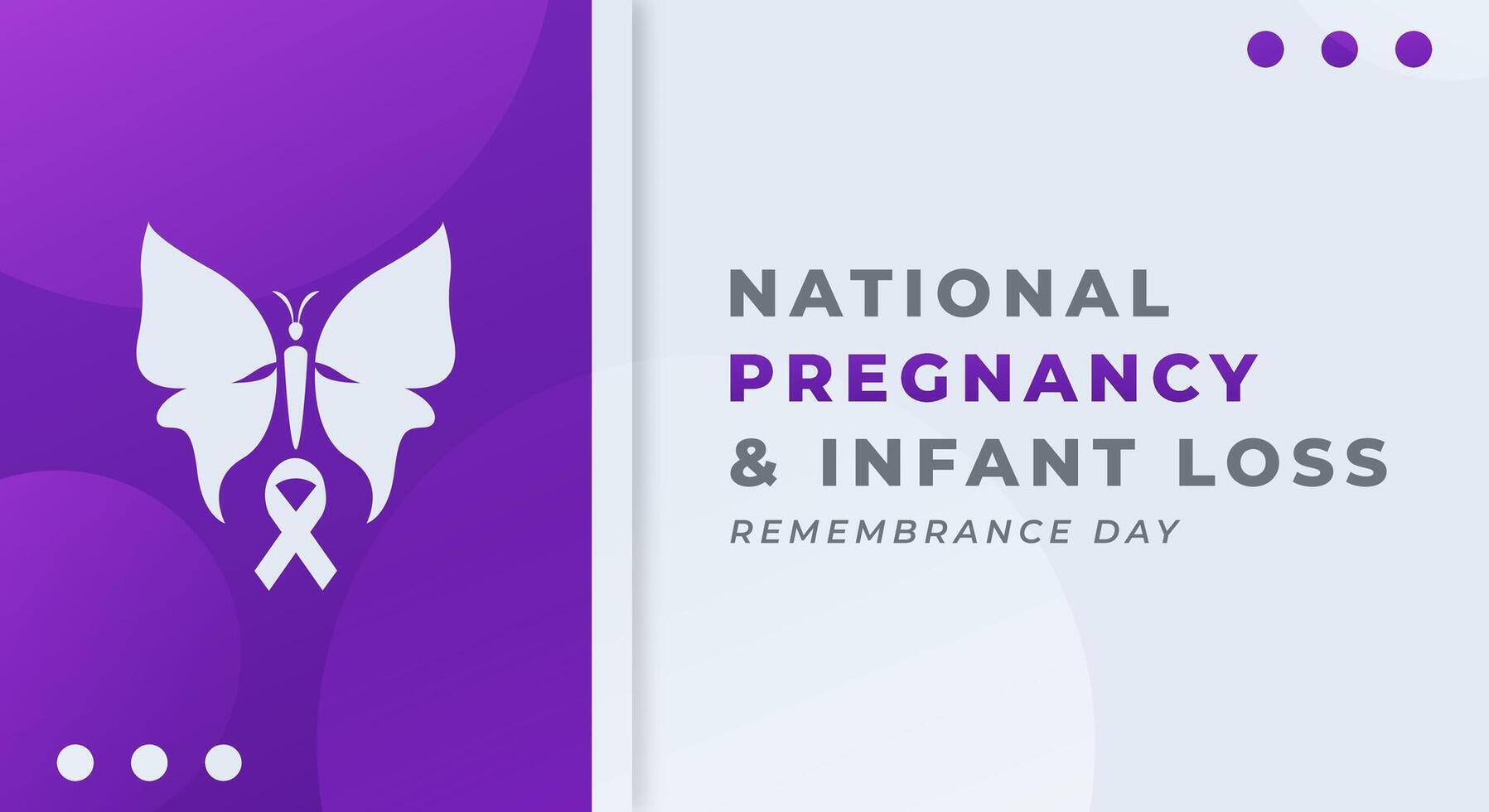 National Pregnancy and Infant Loss Remembrance Day Celebration Vector Design Illustration for Background, Poster, Banner, Advertising, Greeting Card