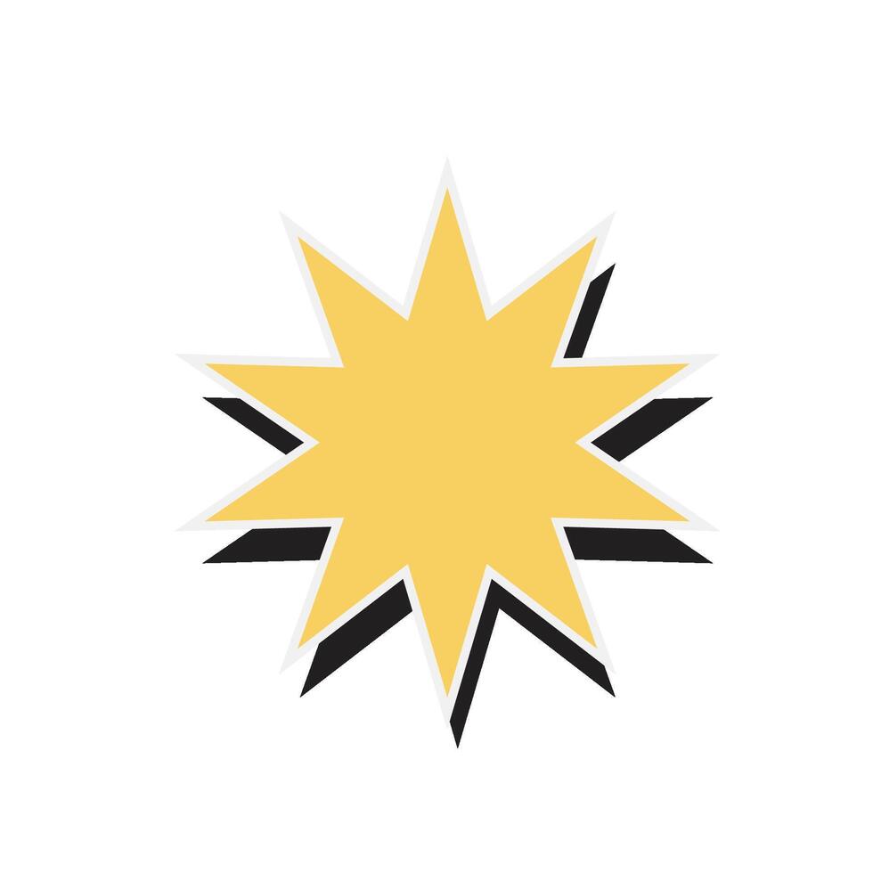 Bold Retro Shape Illustration vector