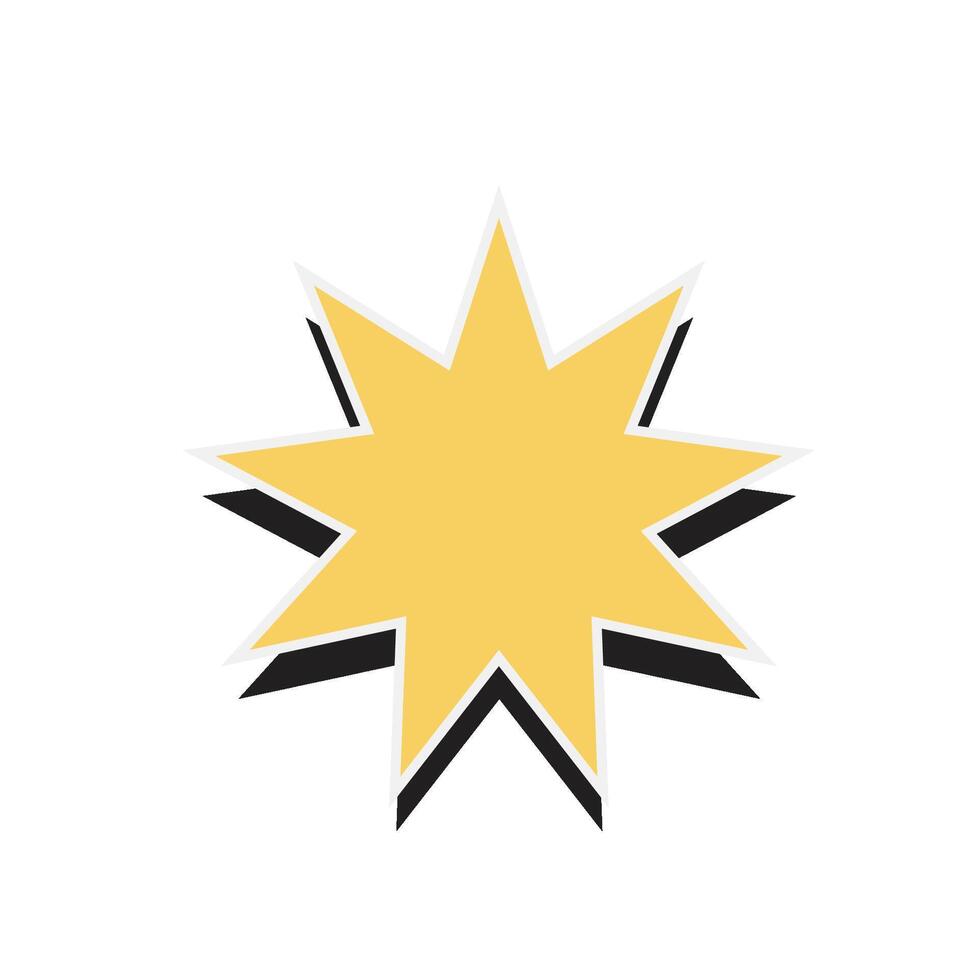 Bold Retro Shape Illustration vector