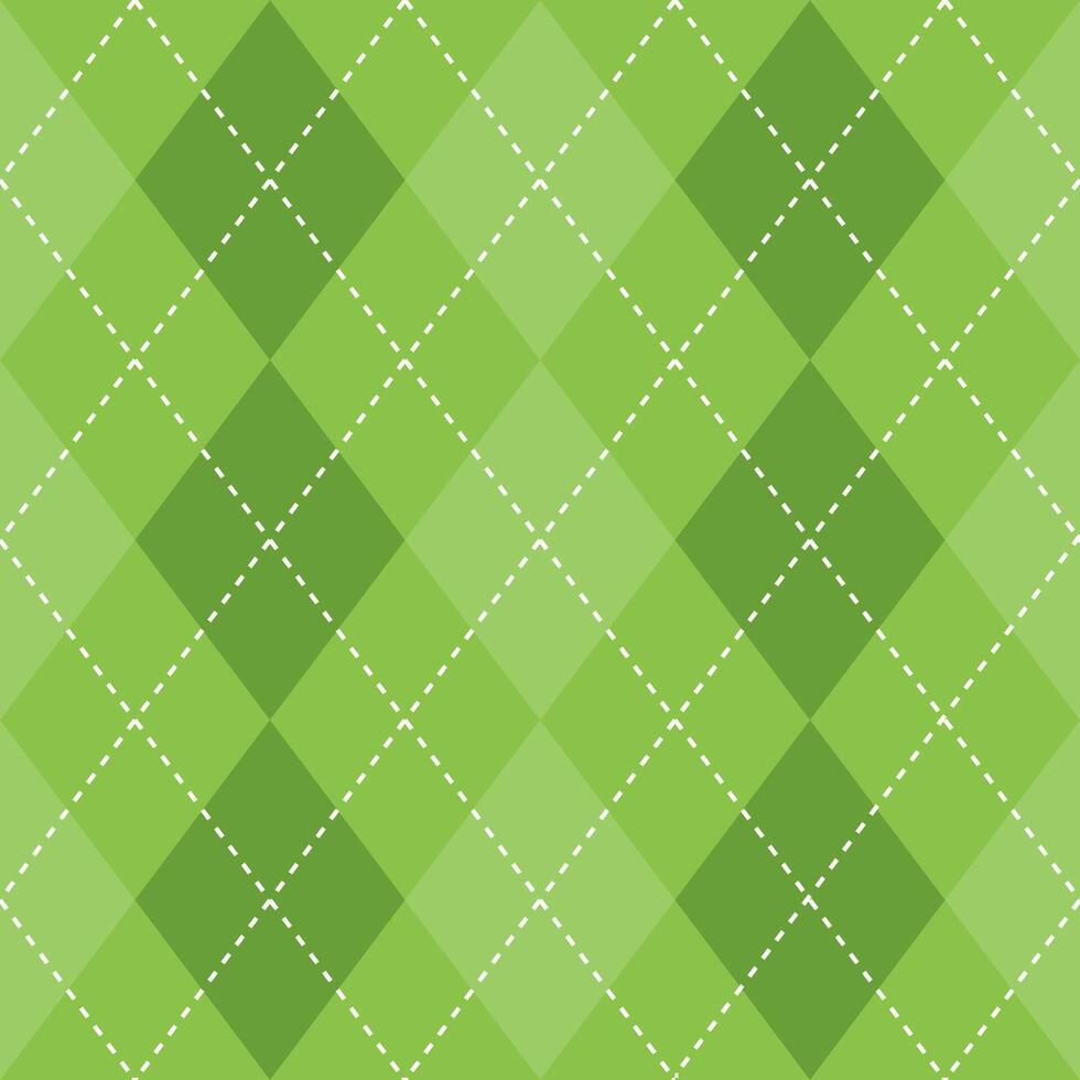 Argyle vector pattern. Argyle pattern. Light green argyle pattern. Seamless geometric pattern for clothing, wrapping paper, backdrop, background, gift card, sweater.