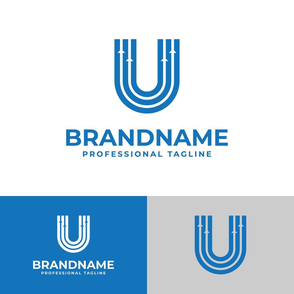 Letter U Finance Logo, suitable for business related to finance with U initial. vector