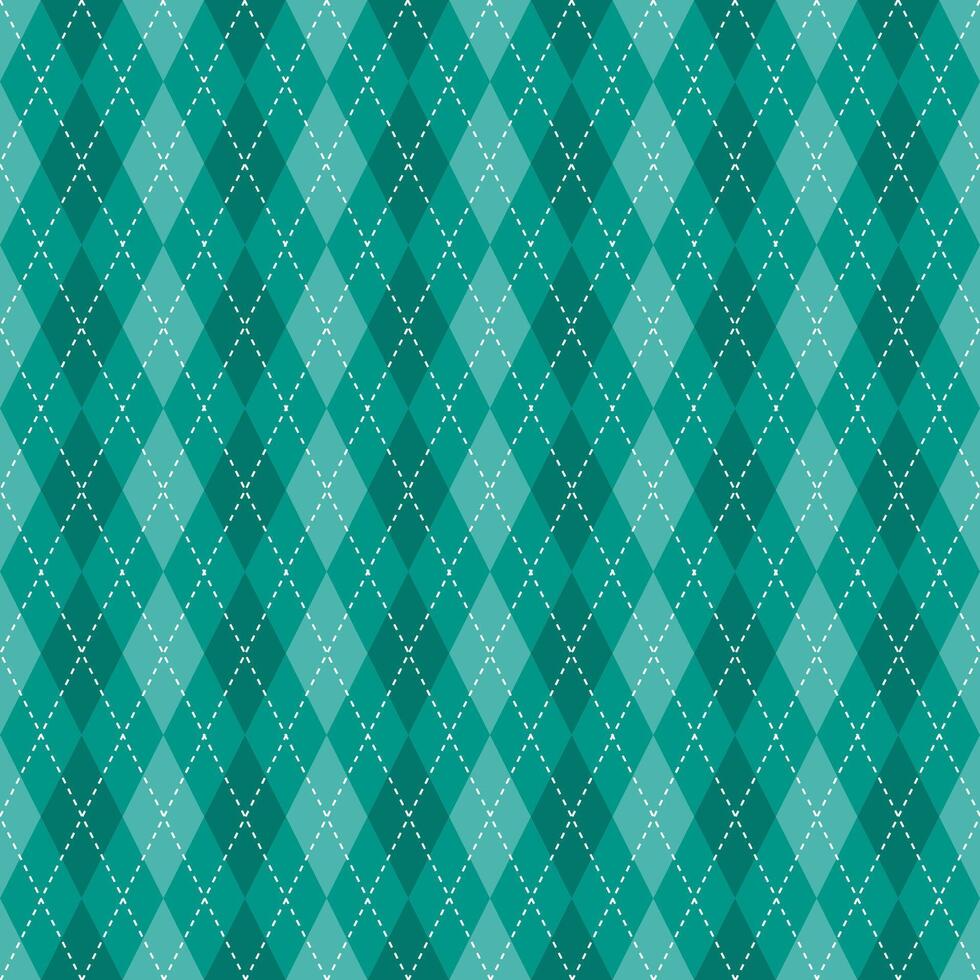 Argyle vector pattern. Argyle pattern. Green argyle pattern. Seamless geometric pattern for clothing, wrapping paper, backdrop, background, gift card, sweater.