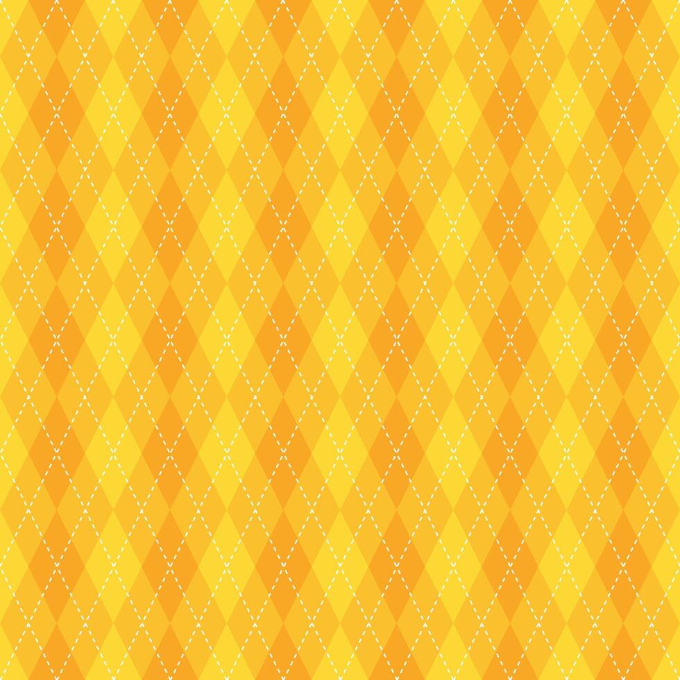 Argyle vector pattern. Argyle pattern. Yellow argyle pattern. Seamless geometric pattern for clothing, wrapping paper, backdrop, background, gift card, sweater.