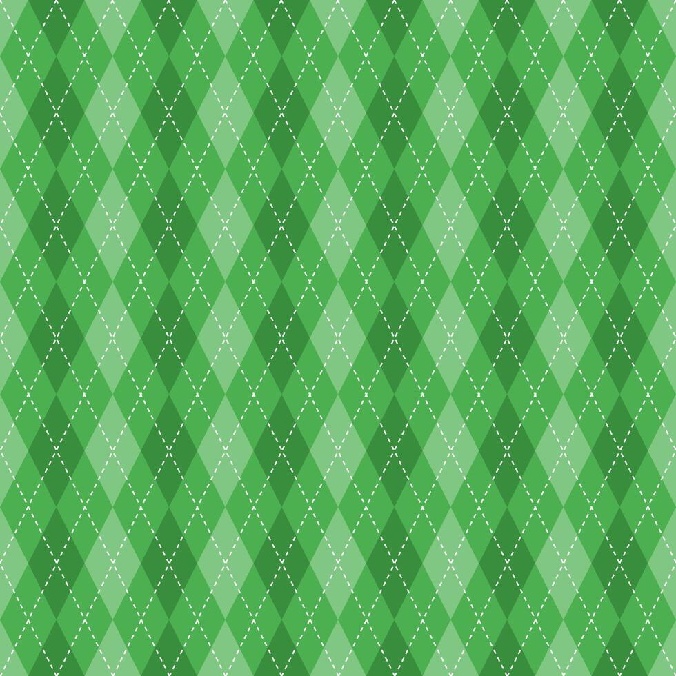 Argyle vector pattern. Argyle pattern. Light green argyle pattern. Seamless geometric pattern for clothing, wrapping paper, backdrop, background, gift card, sweater.