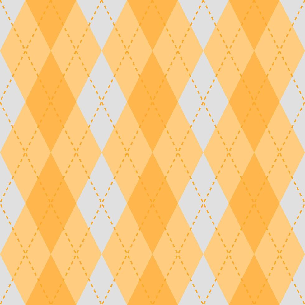 Argyle vector pattern. Argyle pattern. Orange argyle pattern. Seamless geometric pattern for clothing, wrapping paper, backdrop, background, gift card, sweater.