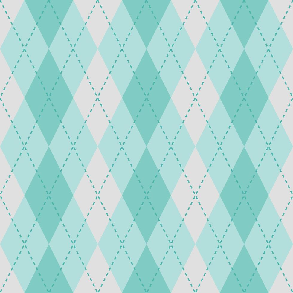Argyle vector pattern. Argyle pattern. Green argyle pattern. Seamless geometric pattern for clothing, wrapping paper, backdrop, background, gift card, sweater.