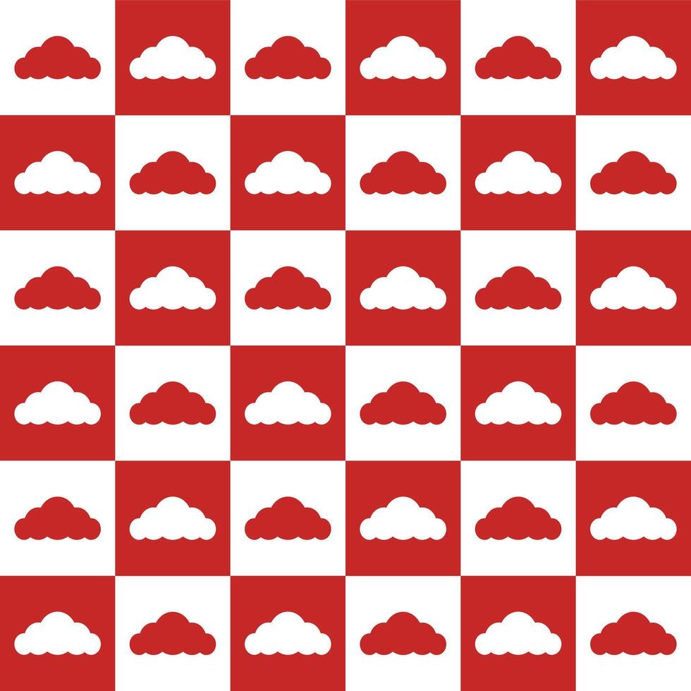 Red cloud. cloud pattern. cloud pattern background. cloud background. Seamless pattern. for backdrop, decoration, Gift wrapping vector