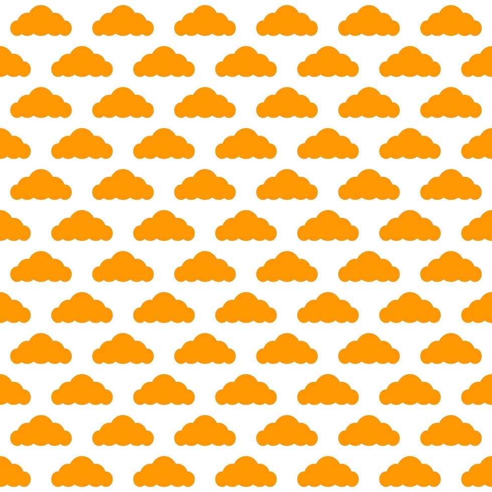 Orange cloud. cloud pattern. cloud pattern background. cloud background. Seamless pattern. for backdrop, decoration, Gift wrapping vector