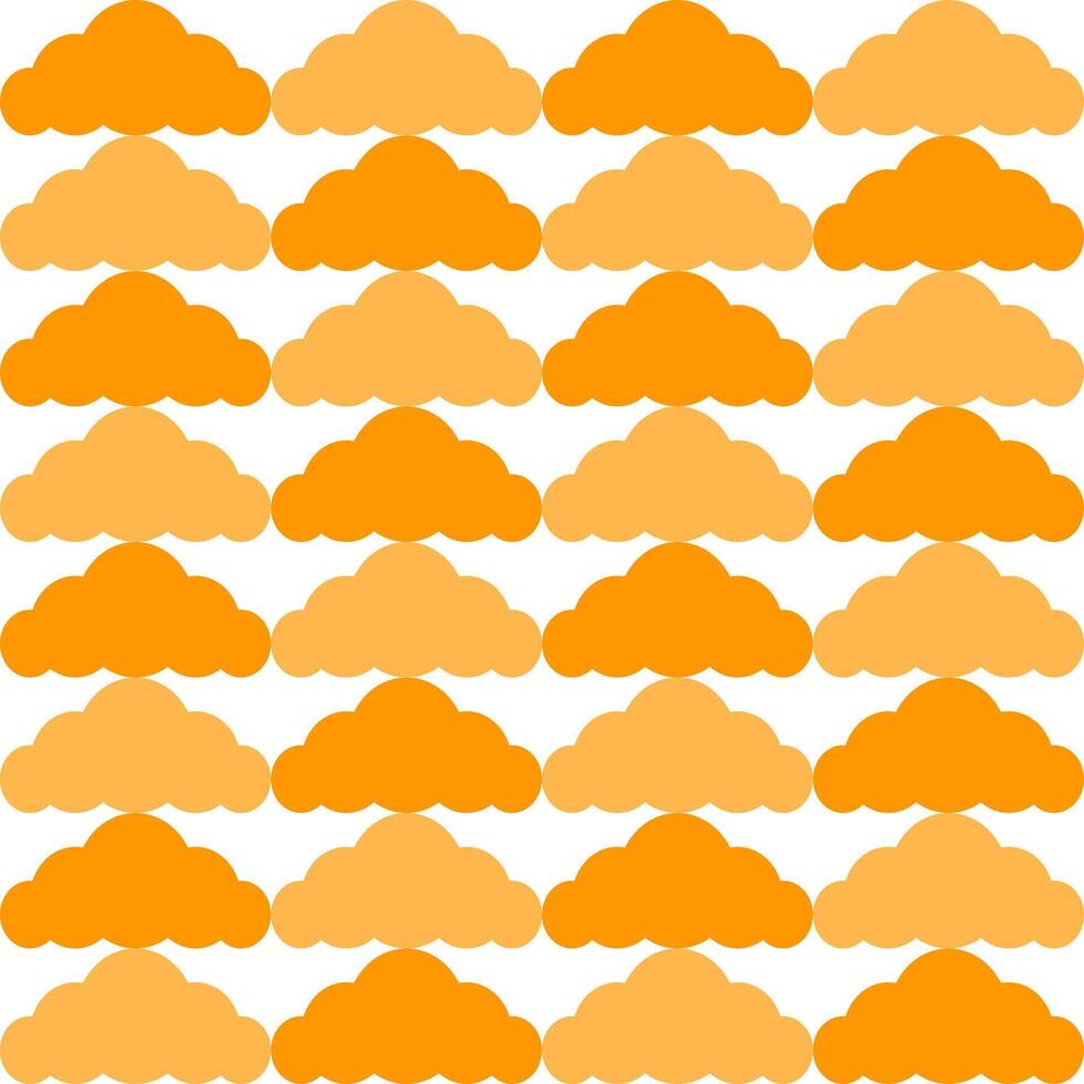 Orange cloud. cloud pattern. cloud pattern background. cloud background. Seamless pattern. for backdrop, decoration, Gift wrapping vector