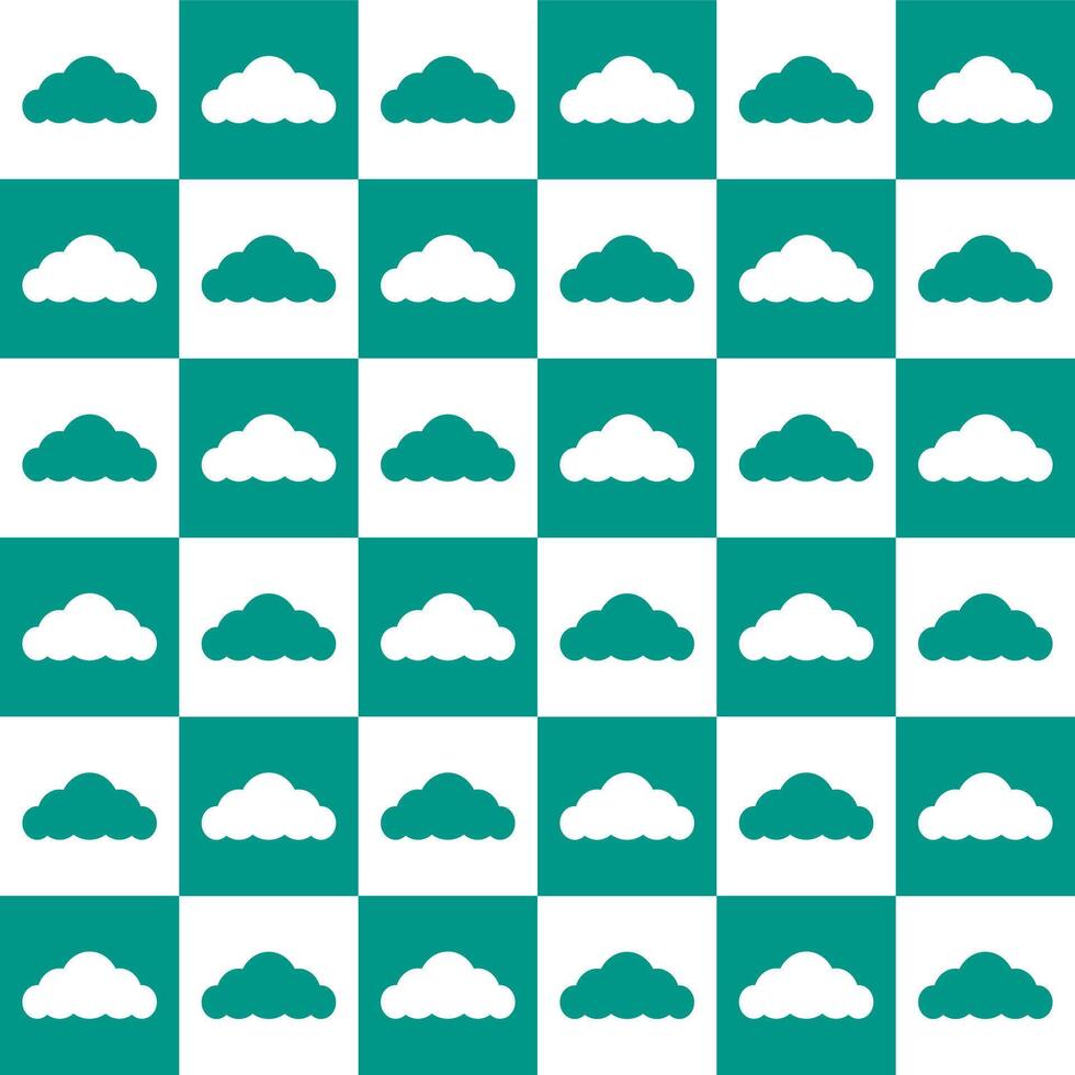Green cloud. cloud pattern. cloud pattern background. cloud background. Seamless pattern. for backdrop, decoration, Gift wrapping vector
