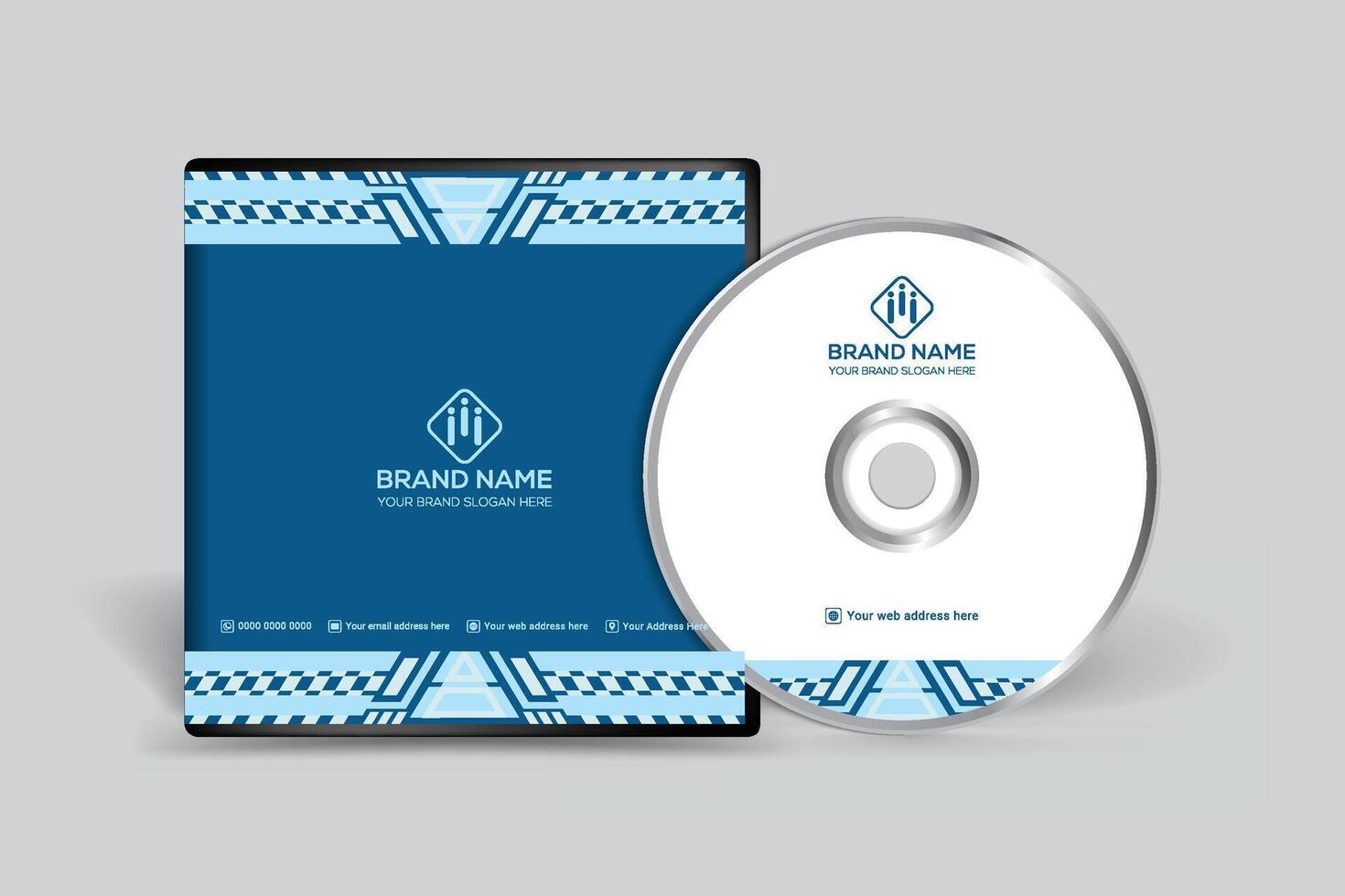 CD cover design with blue color vector