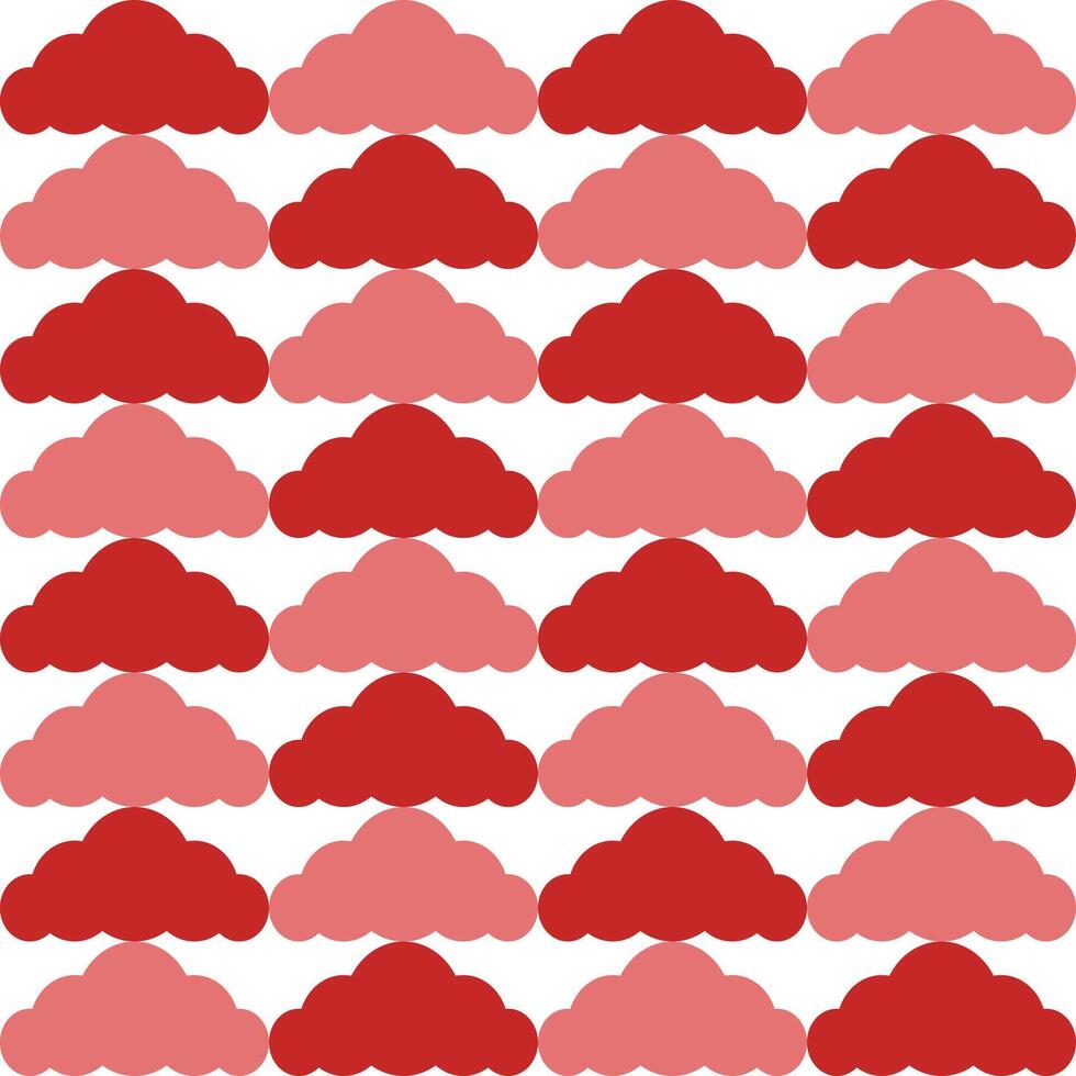 Red cloud. cloud pattern. cloud pattern background. cloud background. Seamless pattern. for backdrop, decoration, Gift wrapping vector