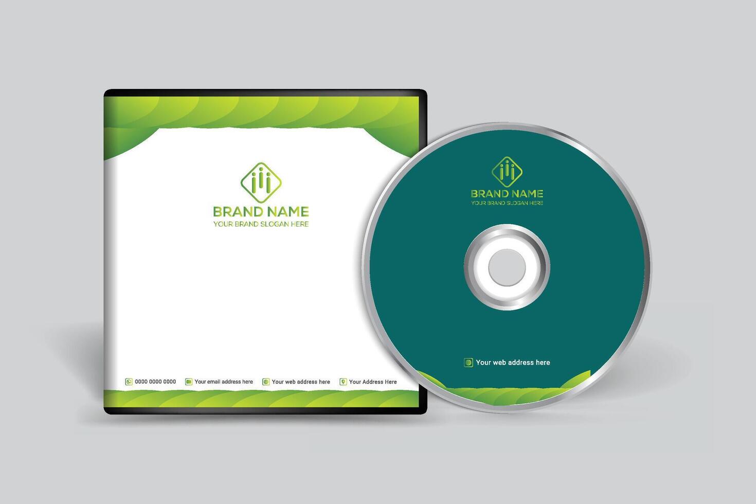 limpiar y verde color discos compactos cubrir modelo vector