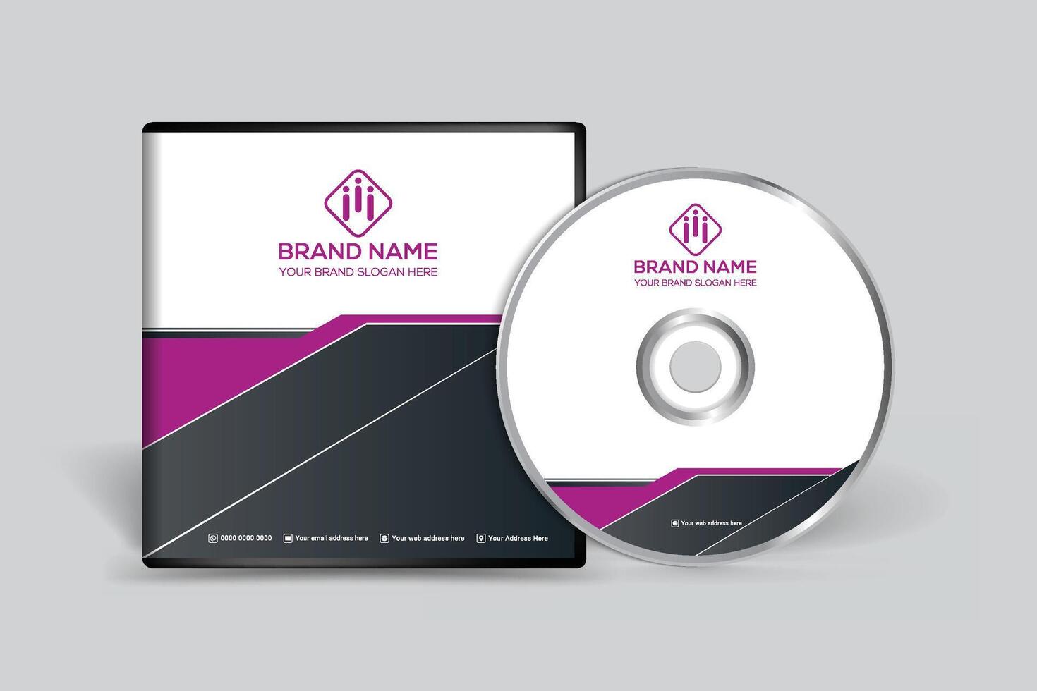 CD cover template design vector