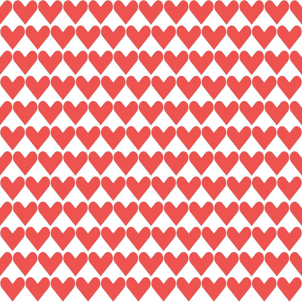 Red heart pattern. Heart vector pattern. Heart pattern.  Seamless geometric pattern for clothing, wrapping paper, backdrop, background, gift card, decorating.