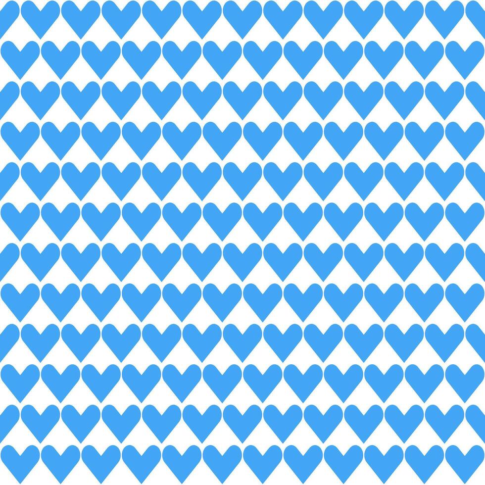 Blue heart pattern. Heart vector pattern. Heart pattern.  Seamless geometric pattern for clothing, wrapping paper, backdrop, background, gift card, decorating.
