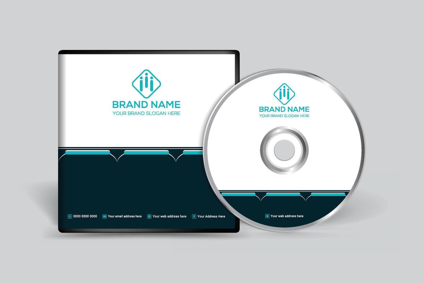 Company CD cover design and blue color vector
