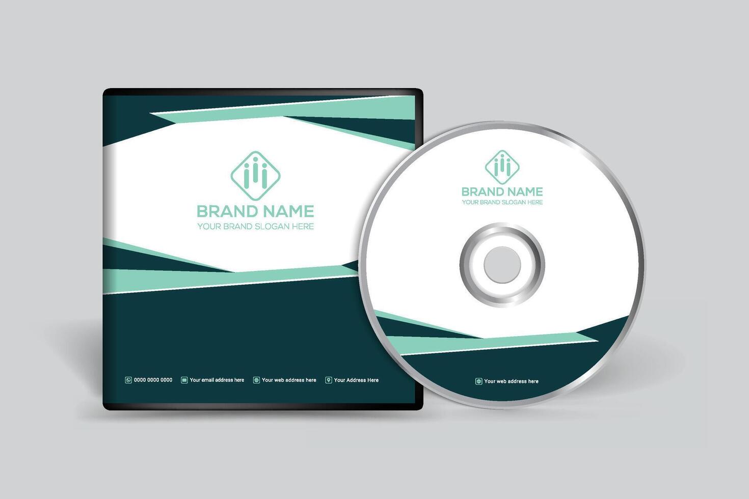 Clean minimal CD cover template vector