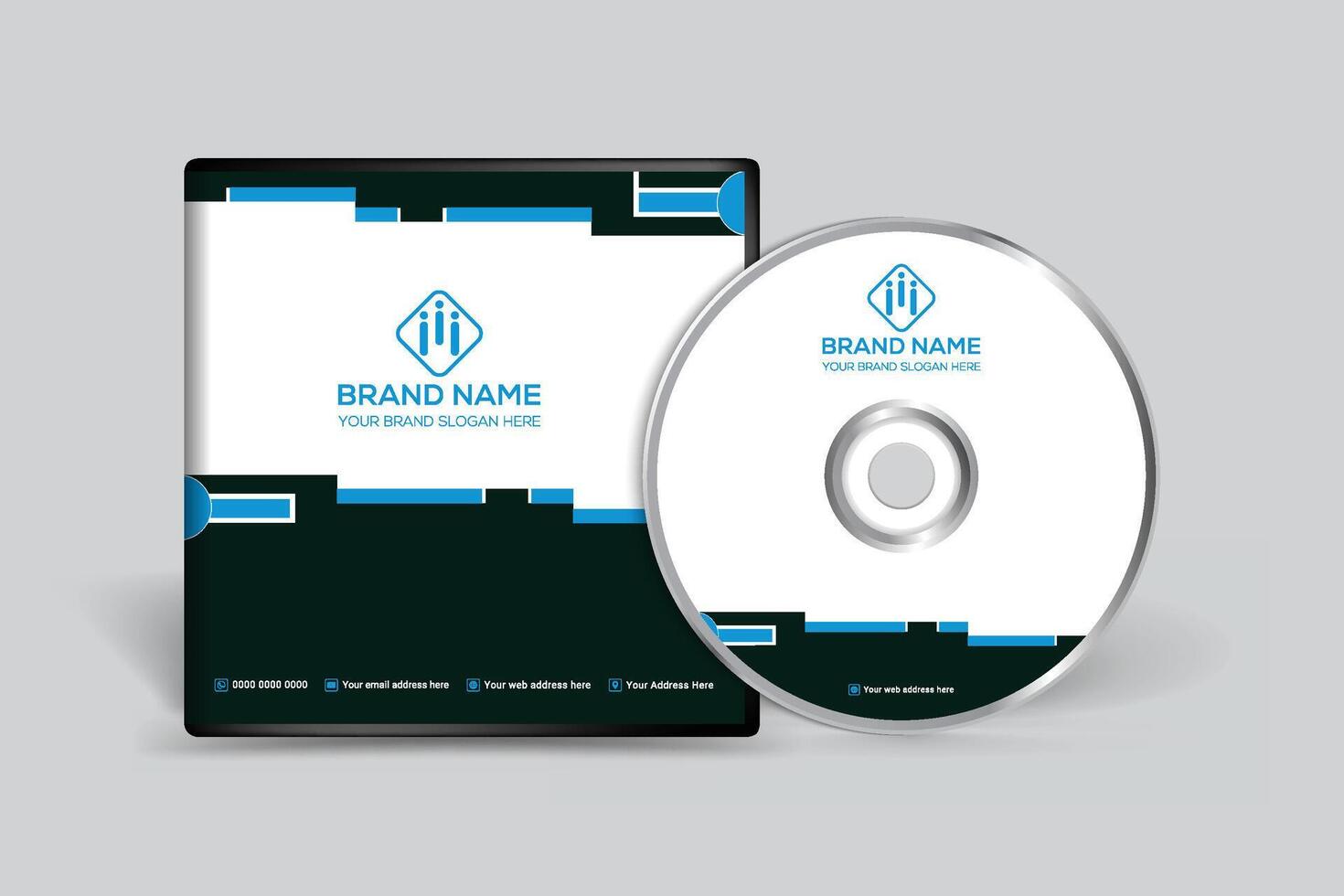 Elegant shape CD cover template vector