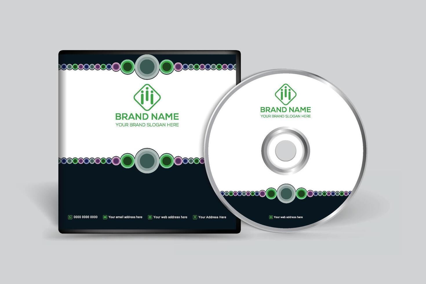 black  color CD cover design vector
