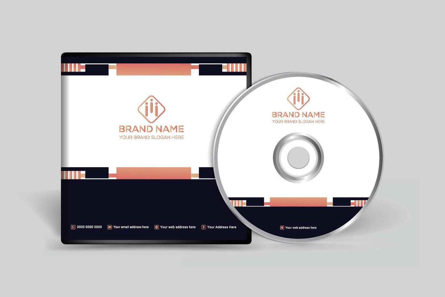 Clean minimal CD cover template vector