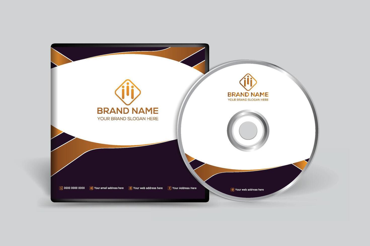 Clean professional CD cover template vector
