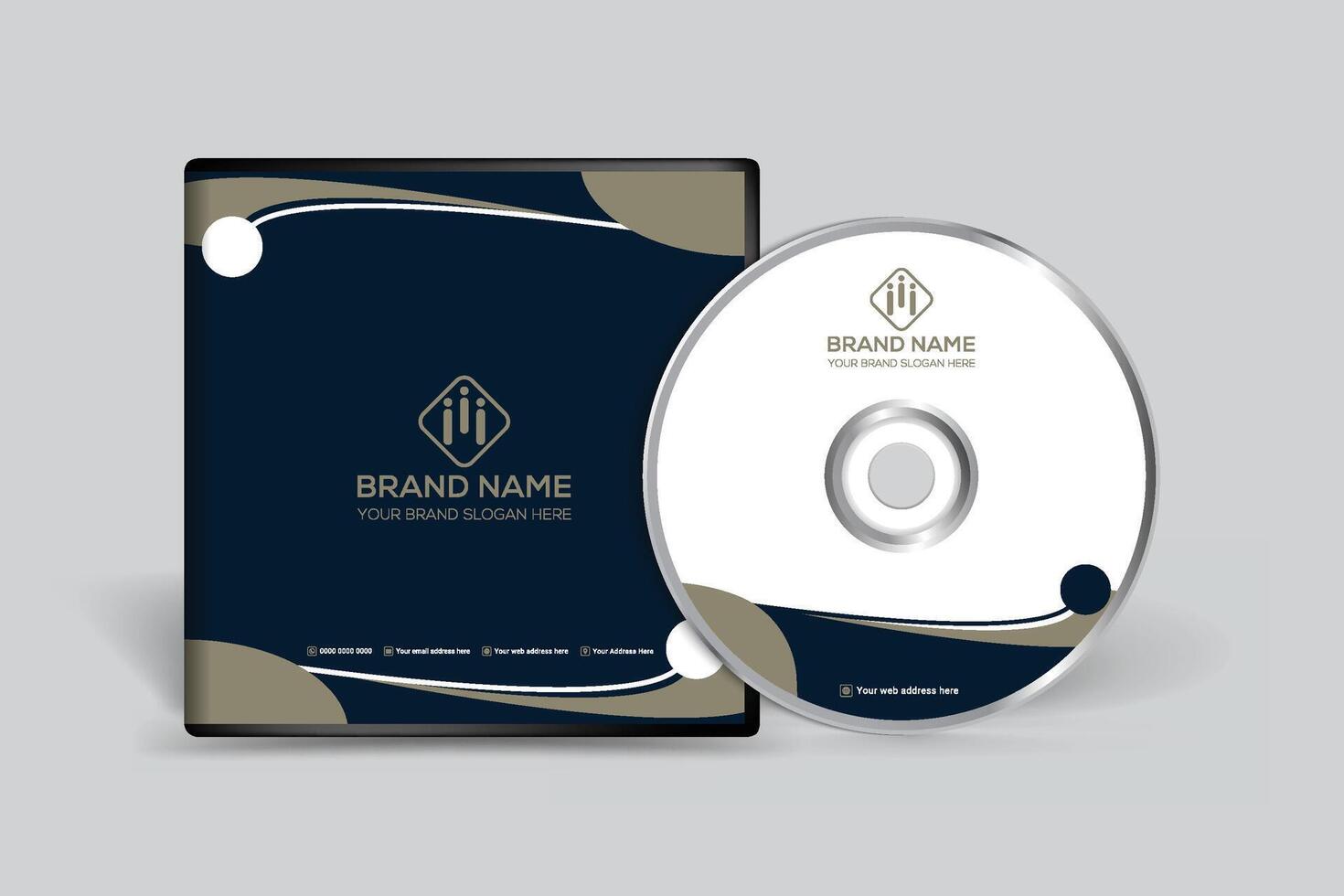 Clean professional CD cover template vector