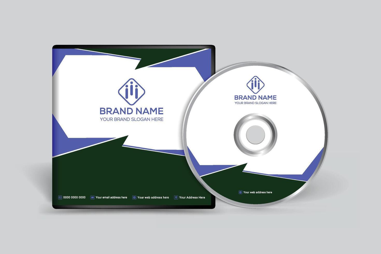 Clean professional CD cover template vector