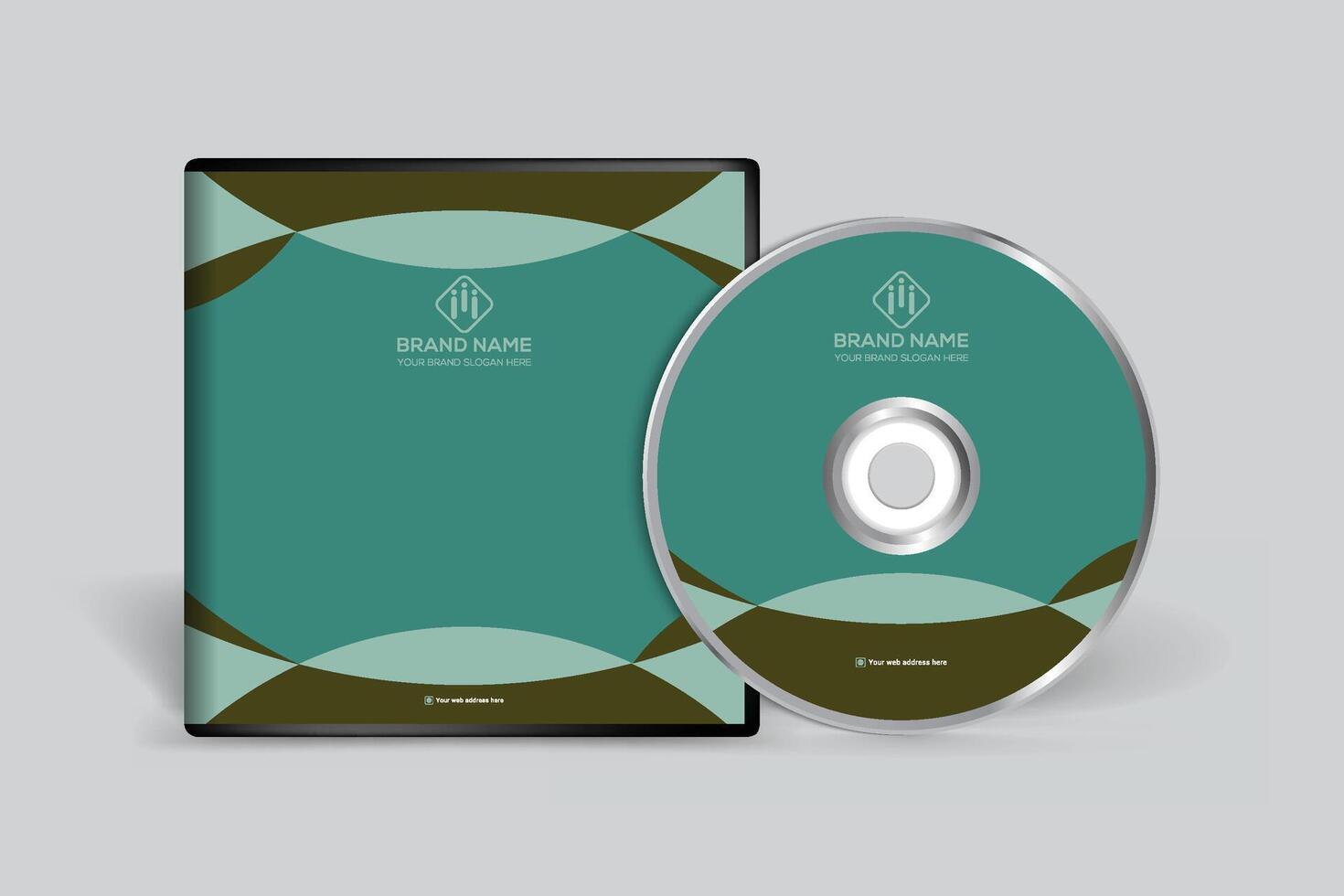 Clean professional CD cover template vector