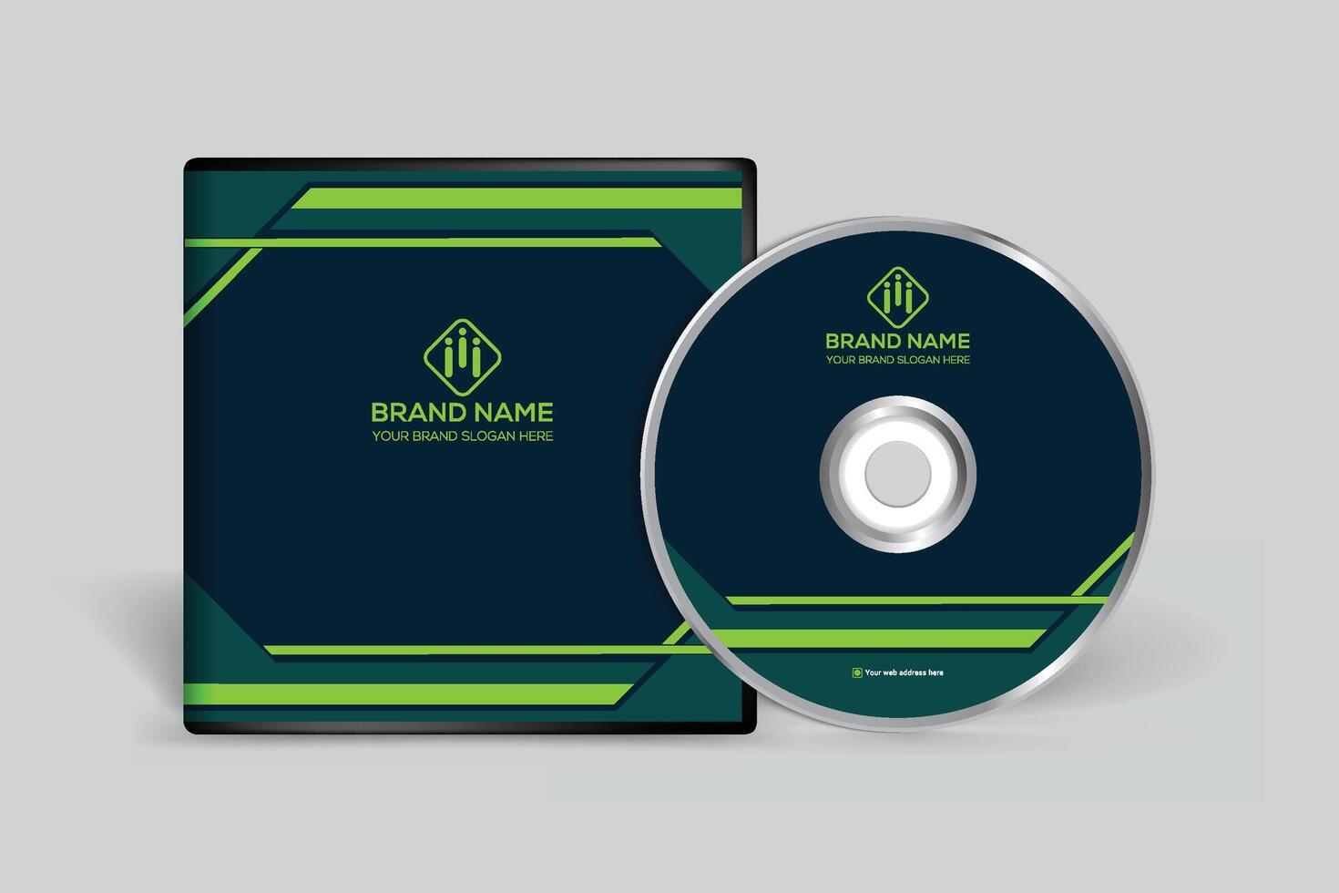 Clean minimal CD cover template vector