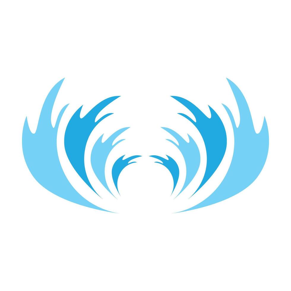 Water Wave Logo, Ocean Wave Simple Design, Vector Symbol Illustration Template