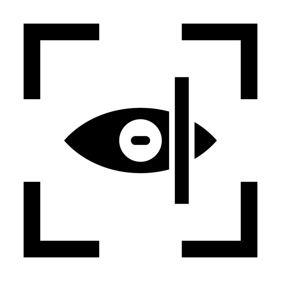 Eye Scanner Vector Glyph Icon For Personal And Commercial Use.
