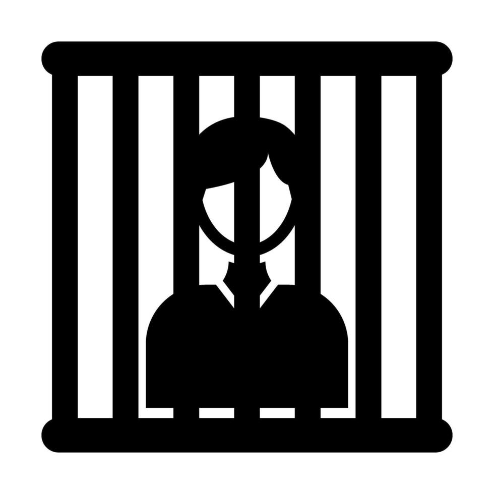 Prison Vector Glyph Icon For Personal And Commercial Use.