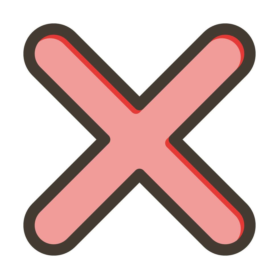 Cancel Thick Line Filled Colors For Personal And Commercial Use. vector