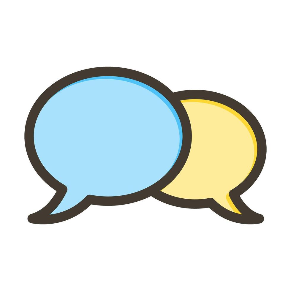 Chat Thick Line Filled Colors For Personal And Commercial Use. vector