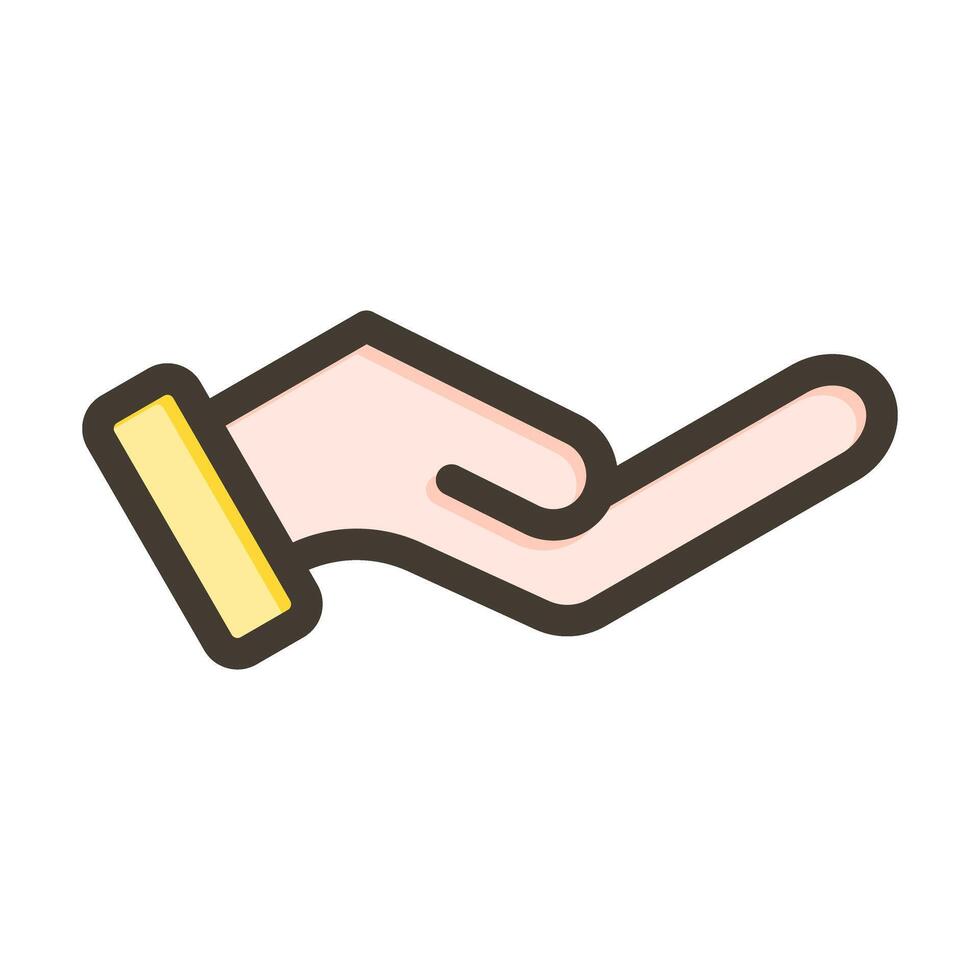 Hand Thick Line Filled Colors For Personal And Commercial Use. vector