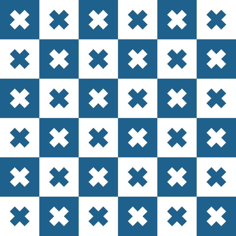 Navy blue cross pattern. Cross vector pattern. Cross pattern.  Seamless geometric pattern for clothing, wrapping paper, backdrop, background, gift card, decorating.