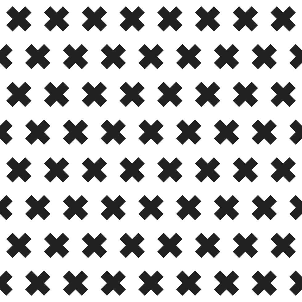 Black cross pattern. Cross vector pattern. Cross pattern.  Seamless geometric pattern for clothing, wrapping paper, backdrop, background, gift card, decorating.