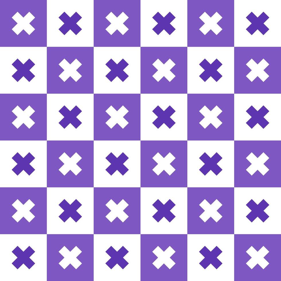 Purple cross pattern. Cross vector pattern. Cross pattern.  Seamless geometric pattern for clothing, wrapping paper, backdrop, background, gift card, decorating.