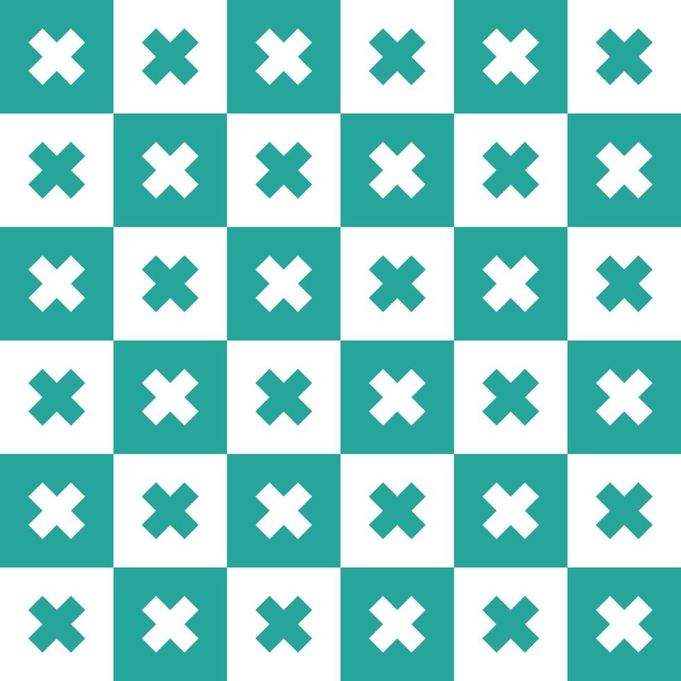 Green cross pattern. Cross vector pattern. Cross pattern.  Seamless geometric pattern for clothing, wrapping paper, backdrop, background, gift card, decorating.