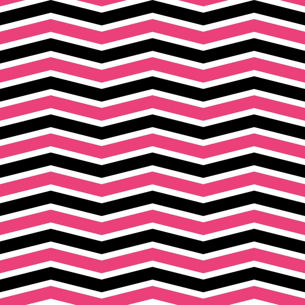 Pink and black zigzag pattern. zigzag line pattern. zigzag seamless pattern. Decorative elements, clothing, paper wrapping, bathroom tiles, wall tiles, backdrop, background. vector